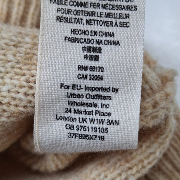 Free People Long Sleeve Sweater Tan Medium - Picture 9 of 11